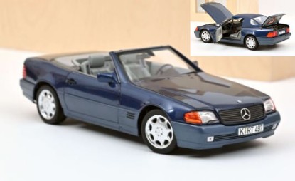 Immagine di MERCEDES 500 SL 1989 BLUE METALLIC 1:18