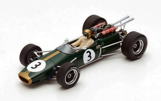 Immagine di BRABHAM BT24 JACK BRABHAM 1967 N.3 WINNER FRENCH GP 1:18