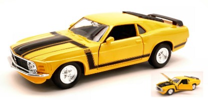 Immagine di FORD MUSTANG BOSS 302 1970 YELLOW/BLACK 1:24