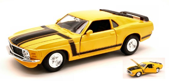 Immagine di FORD MUSTANG BOSS 302 1970 YELLOW/BLACK 1:24