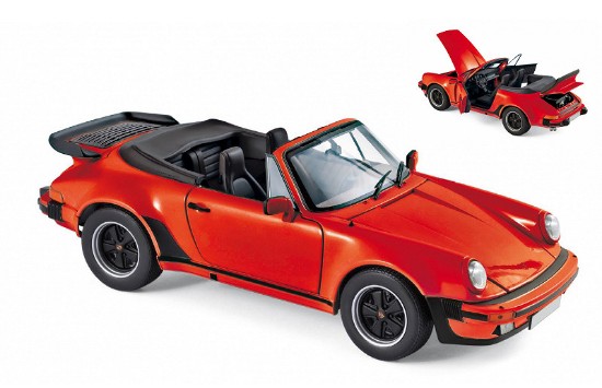 Immagine di PORSCHE 911 TURBO CABRIOLET 1987 RED 1:18