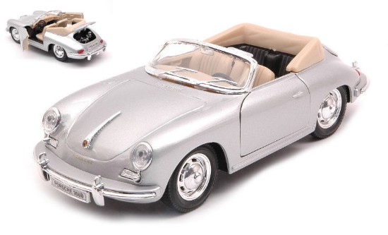 Immagine di PORSCHE 356 B CABRIO 1960 SILVER 1:24