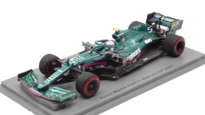 Immagine di ASTON MARTIN AMR21 SEBASTIAN VETTEL 2021 N.5 BAHRAIN GP 1:43