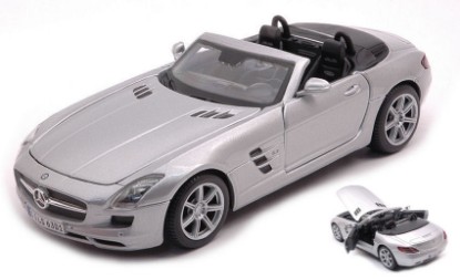Immagine di MERCEDES SLS AMG ROADSTER SILVER 1:24