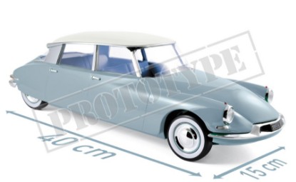 Immagine di CITROEN DS 19 1959 BLEU NUAGE & BLANC CARRARE 1:12