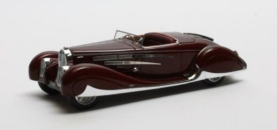 Immagine di BUGATTI TYPE 57C CABRIOLET VANVOOREN SHAH OF IRAN 1939 MAROON 1:43