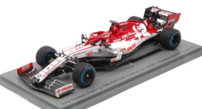 Immagine di ALFA ROMEO C39 KIMI RAIKKONEN 2020 N.7 TURKISH GP SAUBER 500th RACE 1:43