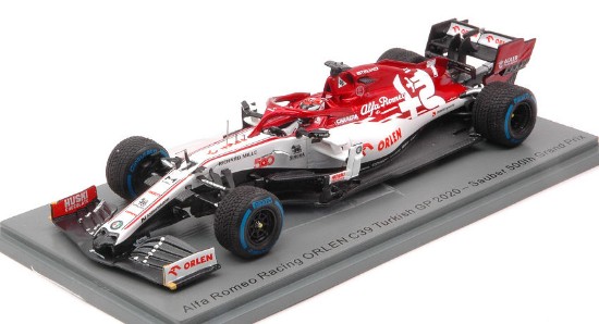 Immagine di ALFA ROMEO C39 KIMI RAIKKONEN 2020 N.7 TURKISH GP SAUBER 500th RACE 1:43