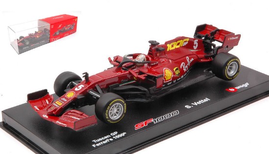 Immagine di FERRARI F1 SF1000 N.5 1000th TUSCANY GP 2020 S.VETTEL SIGNATURE 1:43