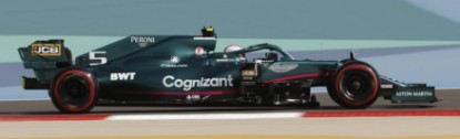 Immagine di ASTON MARTIN AMR21 SEBASTIAN VETTEL 2021 N.5 BAHRAIN GP 1:18