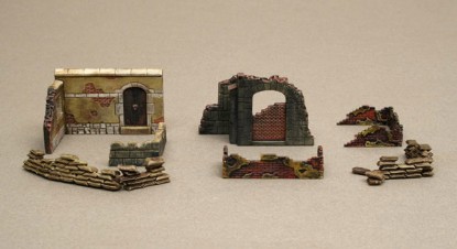 Immagine di MURI E ROVINE WW II KIT 1:72