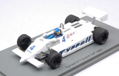 Immagine di TYRRELL 011 MICHELE ALBORETO 1981 N.4 DUTCH GP 1:43