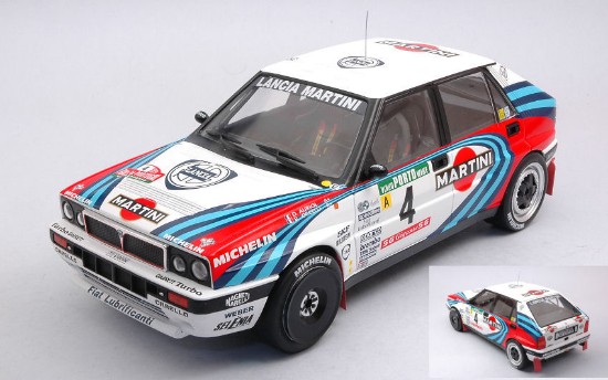 Immagine di LANCIA DELTA INTEGRALE 16V N.4 RALLY PORTUGAL 1990 AURIOL-OCCELLI 1:18
