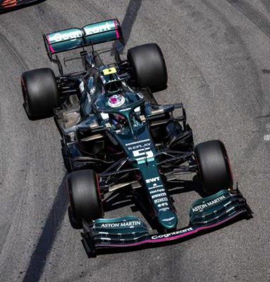 Immagine di ASTON MARTIN AMR21 SEBASTIAN VETTEL 2021 N.5 5th MONACO GP 1:43