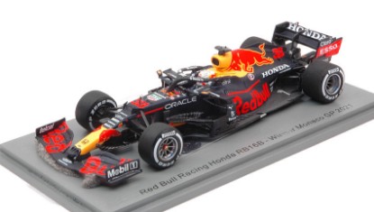 Immagine di RED BULL RB16B MAX VERSTAPPEN 2021 N.33 WINNER MONACO GP N.1 BOARD 1:43