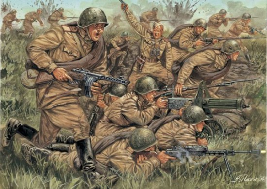 Immagine di WW II RUSSIAN INFANTRY KIT 1:72