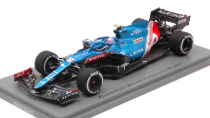 Immagine di ALPINE A521 ESTEBAN OCON 2021 N.31 WINNER HUNGARIAN GP W/PIT BOARD 1:43