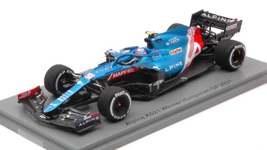 Immagine di ALPINE A521 ESTEBAN OCON 2021 N.31 WINNER HUNGARIAN GP W/PIT BOARD 1:43