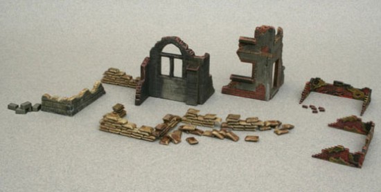 Immagine di MURI E ROVINE WW II KIT 1:72