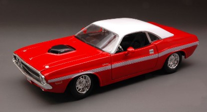 Immagine di DODGE CHALLENGER R/T COUPE  1970 RED/WHITE 1:24
