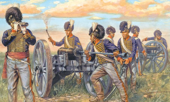Immagine di WATERLOO 200 YEARS NAPOLEONIC WARS BRITISH ARTILLERY KIT 1:72