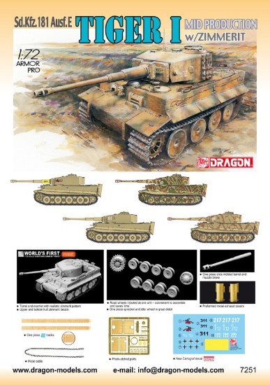 Immagine di TIGER I MIDW/ZIMMERIT KIT 1:72