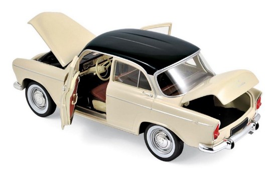 Immagine di SIMCA ARONDE MONTLHERY 1961 CHINA IVORY & DIAMANT BLACK 1:18