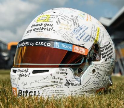 Immagine di CASCO LANDO NORRIS MC LAREN BRITISH GP 2021 1:5