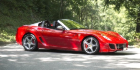 Immagine di FERRARI SA APERTA ROSSO FUOCO/SILVER C/VETRINA 1:18