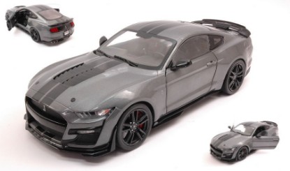 Immagine di FORD SHELBY MUSTANG GT500 2020 GREY W/BLACK STRIPES SPECIAL GERMAN 1:18
