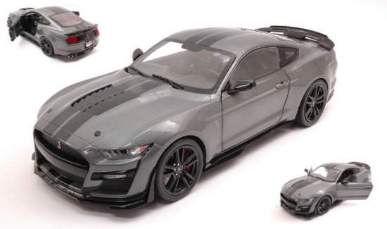 Immagine di FORD SHELBY MUSTANG GT500 2020 GREY W/BLACK STRIPES SPECIAL GERMAN 1:18