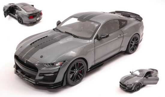 Immagine di FORD SHELBY MUSTANG GT500 2020 GREY W/BLACK STRIPES SPECIAL GERMAN 1:18