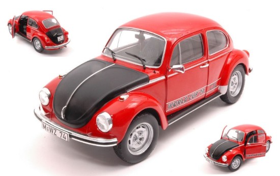 Immagine di VW KAFER 1303 WORLD CUP EDITION 1974 RED/BLACK SPECIAL GERMAN 1:18