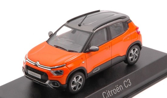 Immagine di CITROEN C3 (INDIAN MARKET) 2021 ORANGE & GREY ROOF 1:43