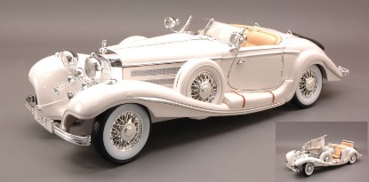 Immagine di MERCEDES 500K 1936 WHITE 1:18