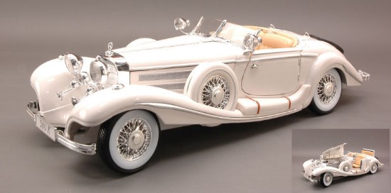 Immagine di MERCEDES 500K 1936 WHITE 1:18