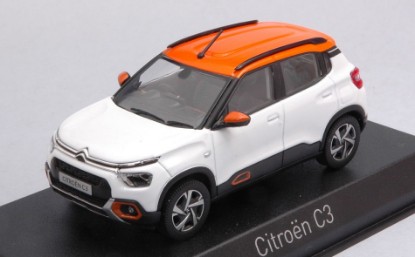 Immagine di CITROEN C3 (INDIAN MARKET) 2021 WHITE & ORANGE ROOF 1:43