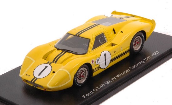 Immagine di FORD GT40 MK IV N.1 WINNER 12 H SEBRING 1967 M.ANDRETTI-B.MC LAREN 1:43