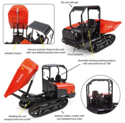 Immagine di MINI DUMPER CINGOLATO KUBOTA KC300HR-5 1:24