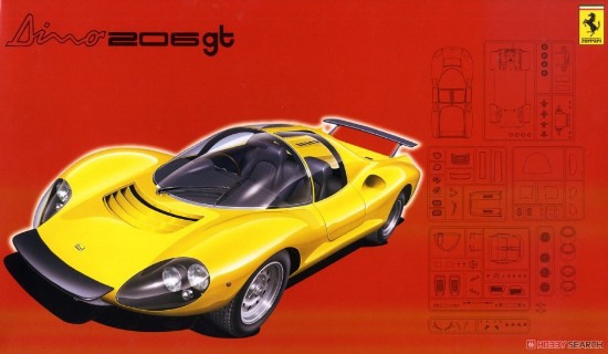 Immagine di FERRARI DINO 206 GT 1967 YELLOW KIT 1:24