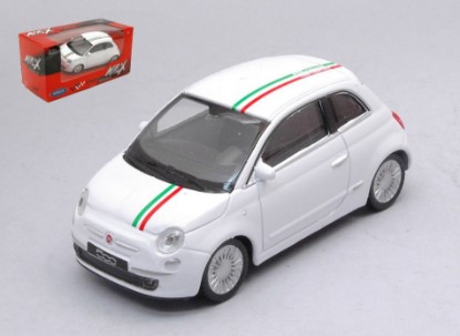 Immagine di 500 2007 BIANCA C/STRISCIA TRICOLORE 1:43