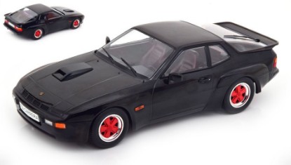 Immagine di PORSCHE 924 CARRERA GT BLACK WITH RED WHEEL RIMS 1:18