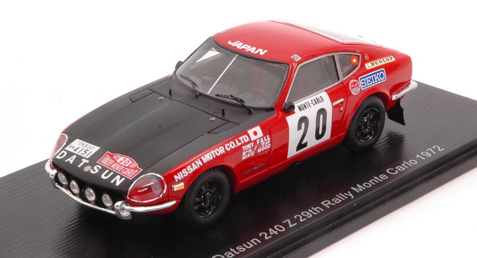 MODELLINO AUTO STATICO SPARK DATSUN 240Z #20 RALLY MONTECARLO 1972 SCALA 1/43 - Foto 1 di 5