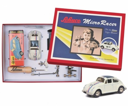Immagine di VW BEETLE "HERBIE" MAGGIOLINO TUTTO MATTO A MOLLA KIT MICRO RACER