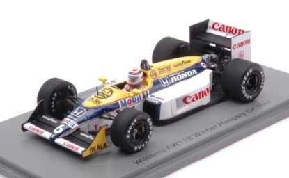 Immagine di WILLIAMS FW11B NELSON PIQUET 1987 N.6 WINNER HUNGARY GP 1:43