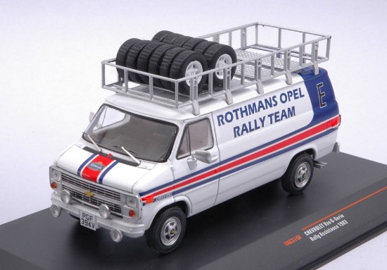 Immagine di CHEVROLET G-SERIES VAN ROTHMANS OPEL RALLY TEAM 1983 RACK AND WHEELS1:43