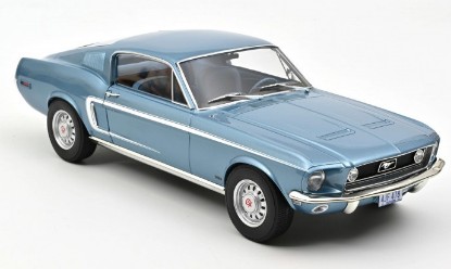 Immagine di FORD MUSTANG GT 1968 LIGHT BLUE METALLIC 1:12