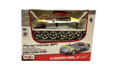 Immagine di FERRARI MONZA SILVER/YELLOW KIT 1:24