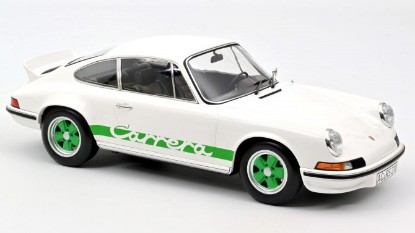 Immagine di PORSCHE 911 RS 1973 WHITE W/GREEN STRIPES 1:12