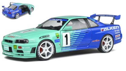 Immagine di NISSAN SKYLINE R34 GTR-JGTC N.1 1999 FALKEN DRIFT LIVERY 1:18